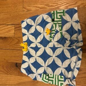 Mud Pie Blue and White Baby swim trunks